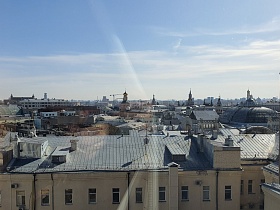 Вид из окон отеля на центр Москвы